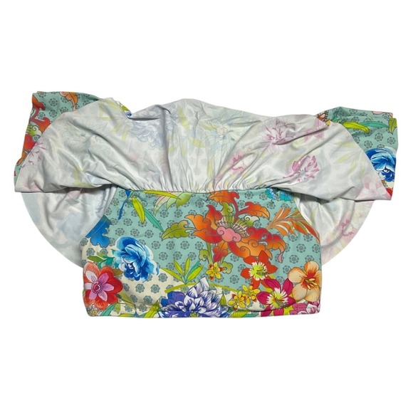 Johnny Was Destin Flounce Swim Top Only Floral Ruffle Boho Medium EUC - Picture 3 of 8